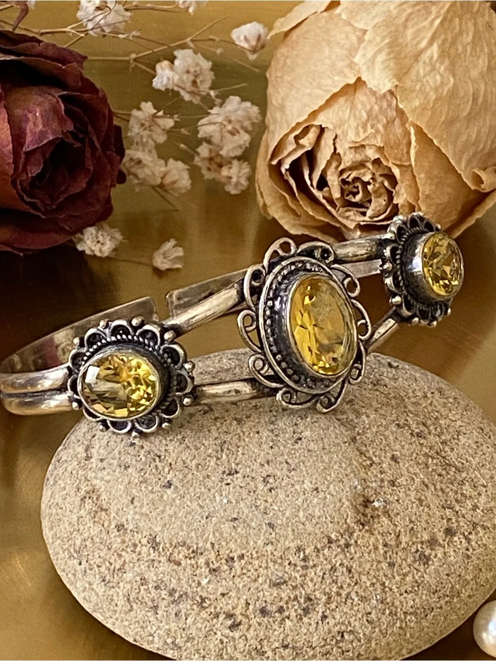 Citrine Hand Crafted Bangle